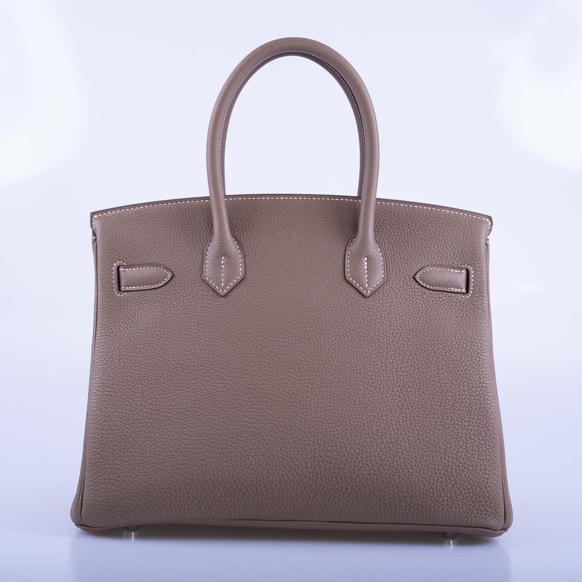 HERMÈS BIRKIN 30 ETOUPE TOGO PALLADIUM HARDWARE