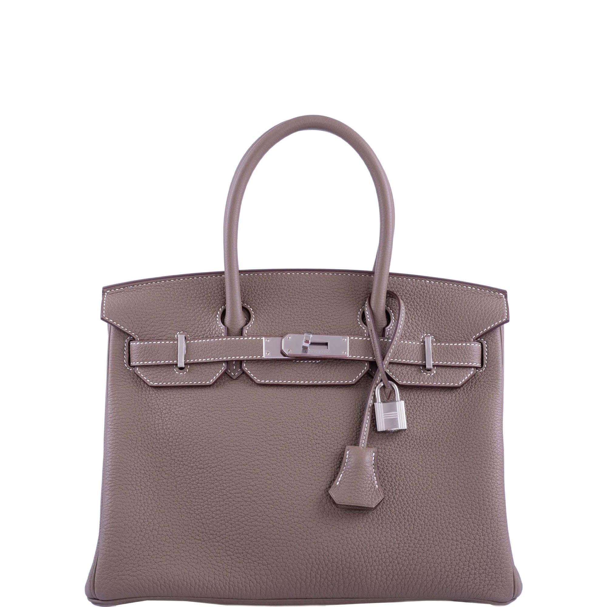 HERMÈS BIRKIN 30 ETOUPE TOGO PALLADIUM HARDWARE