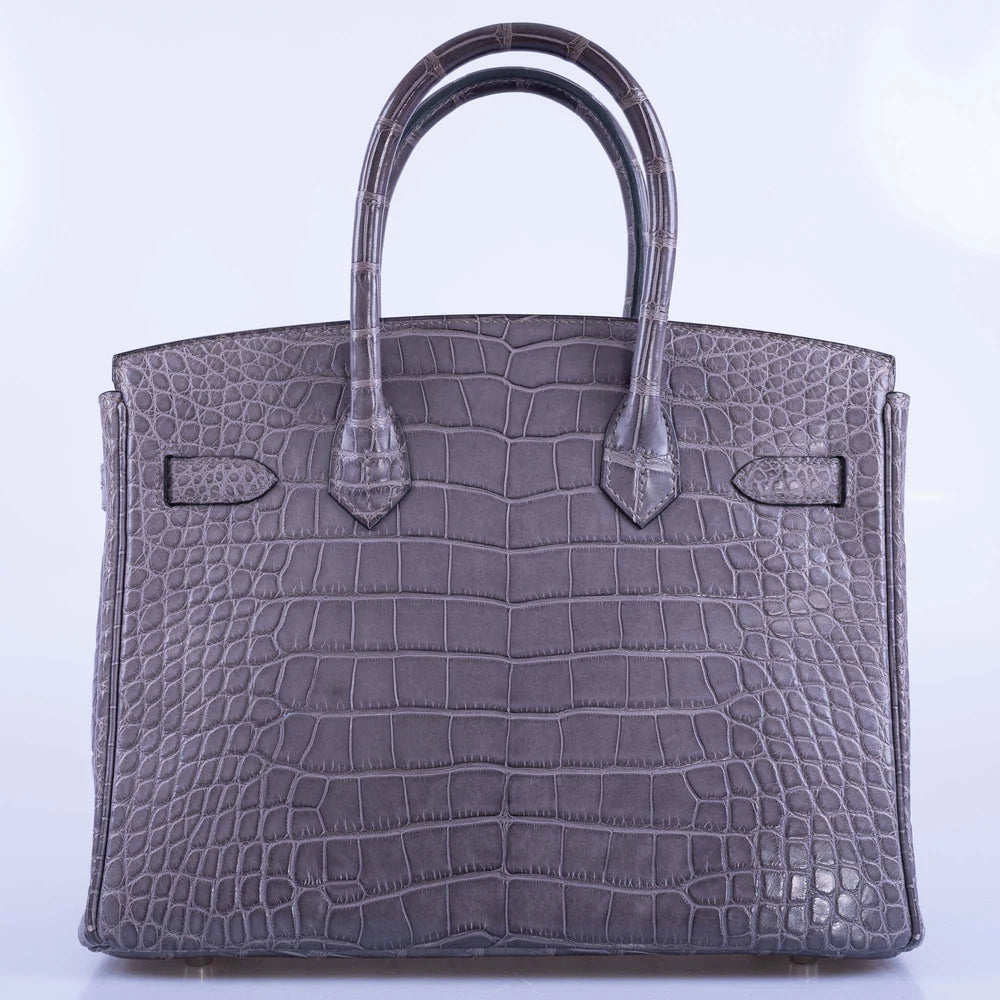 HERMÈS BIRKIN 30 GRIS PARIS MATTE ALLIGATOR WITH PALLADIUM HARDWARE