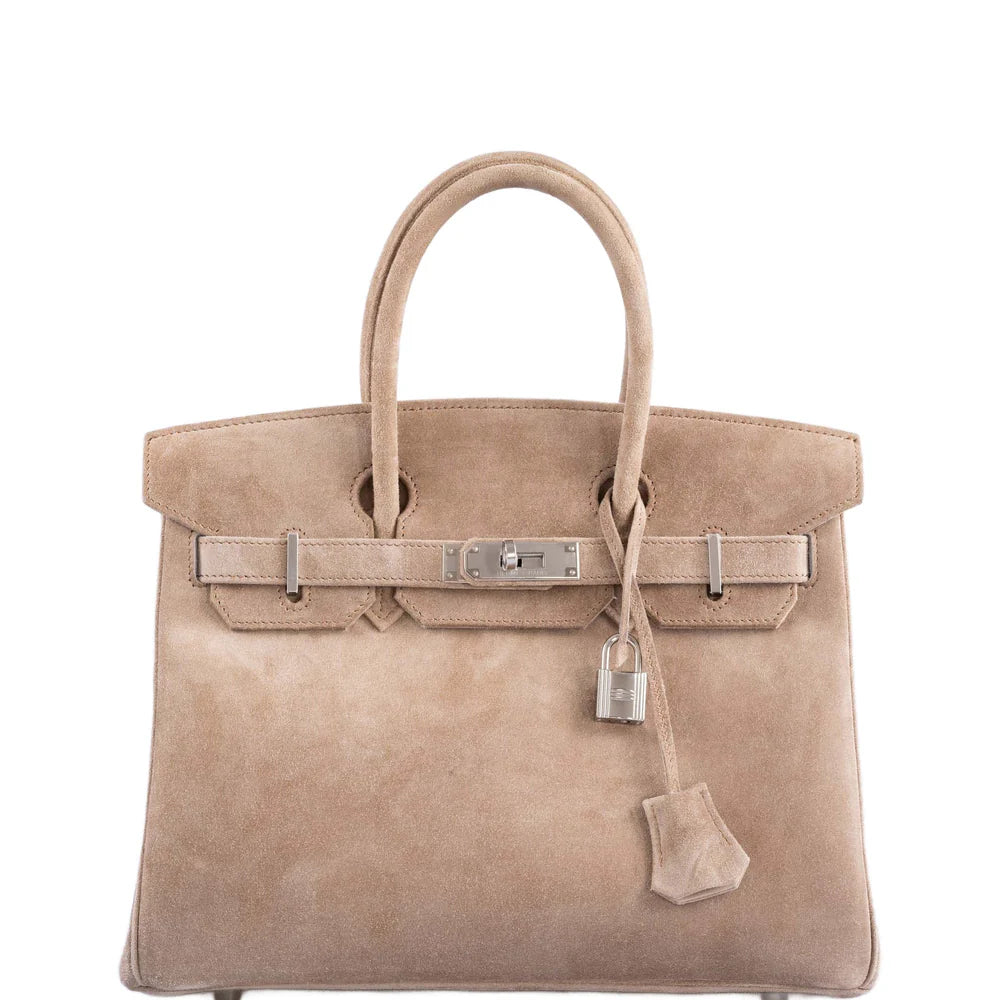 HERMÈS BIRKIN 30 GRIS PERLE DOBLIS PALLADIUM HARDWARE