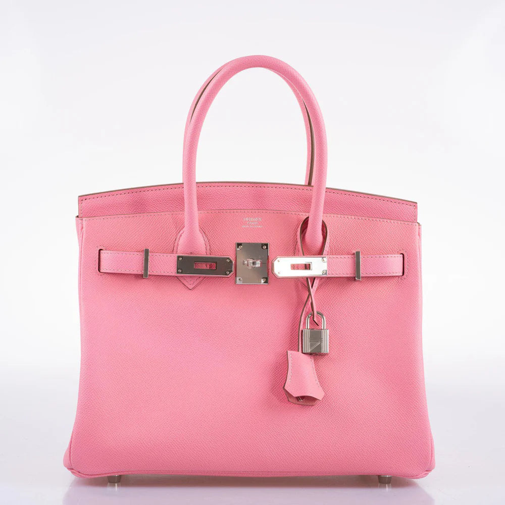 HERMÈS BIRKIN 30 ROSE CONFETTI EPSOM PALLADIUM HARDWARE