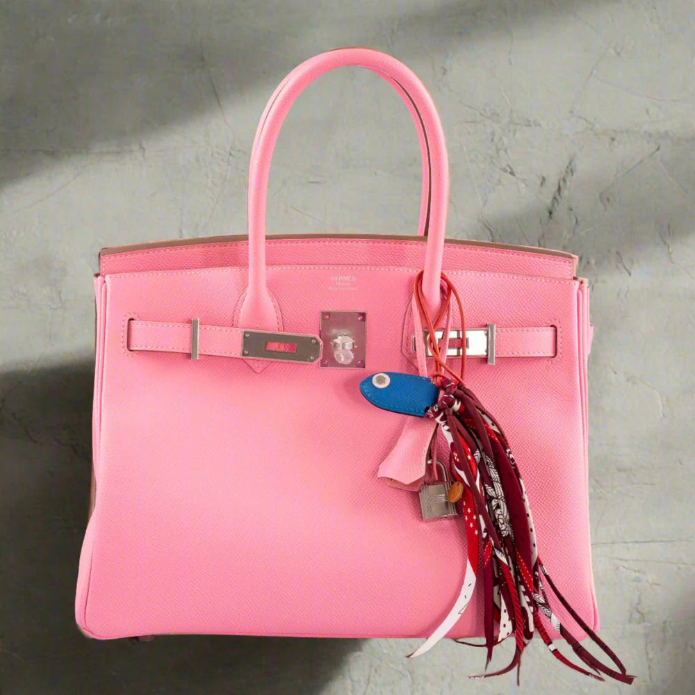 HERMÈS BIRKIN 30 ROSE CONFETTI EPSOM PALLADIUM HARDWARE