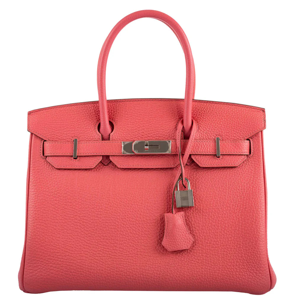 HERMÈS BIRKIN 30 ROSE LIPSTICK TOGO PALLADIUM HARDWARE