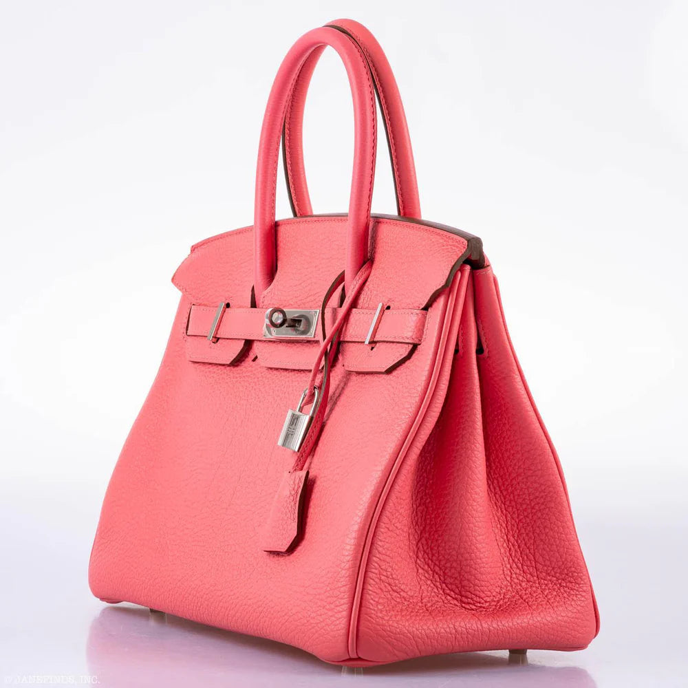 HERMÈS BIRKIN 30 ROSE LIPSTICK TOGO PALLADIUM HARDWARE