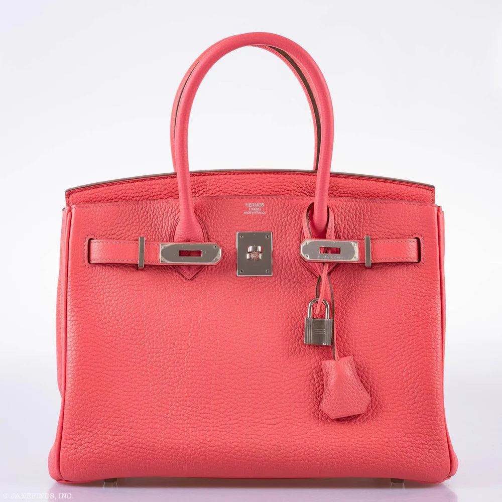 HERMÈS BIRKIN 30 ROSE LIPSTICK TOGO PALLADIUM HARDWARE