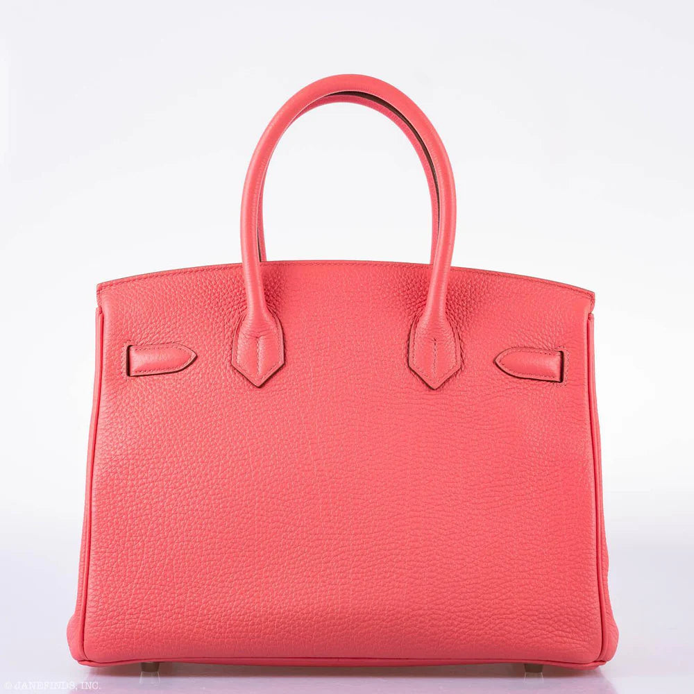 HERMÈS BIRKIN 30 ROSE LIPSTICK TOGO PALLADIUM HARDWARE