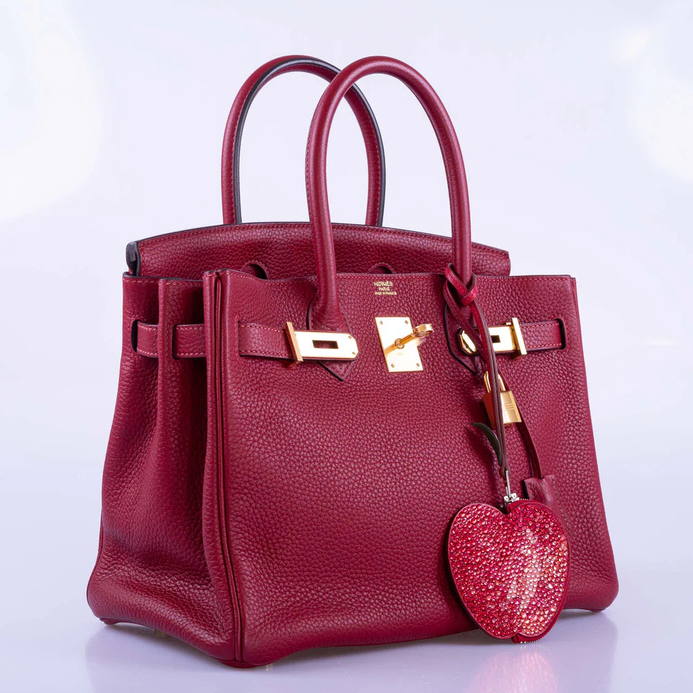 HERMÈS BIRKIN 30 ROUGE GRENAT TOGO GOLD HARDWARE