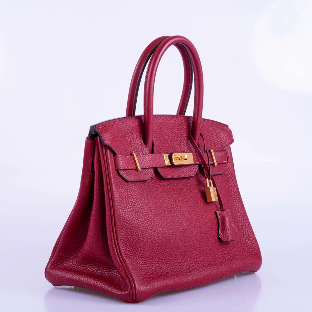 HERMÈS BIRKIN 30 ROUGE GRENAT TOGO GOLD HARDWARE