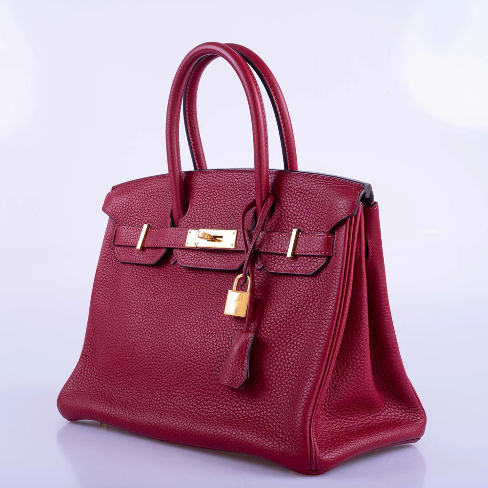 HERMÈS BIRKIN 30 ROUGE GRENAT TOGO GOLD HARDWARE