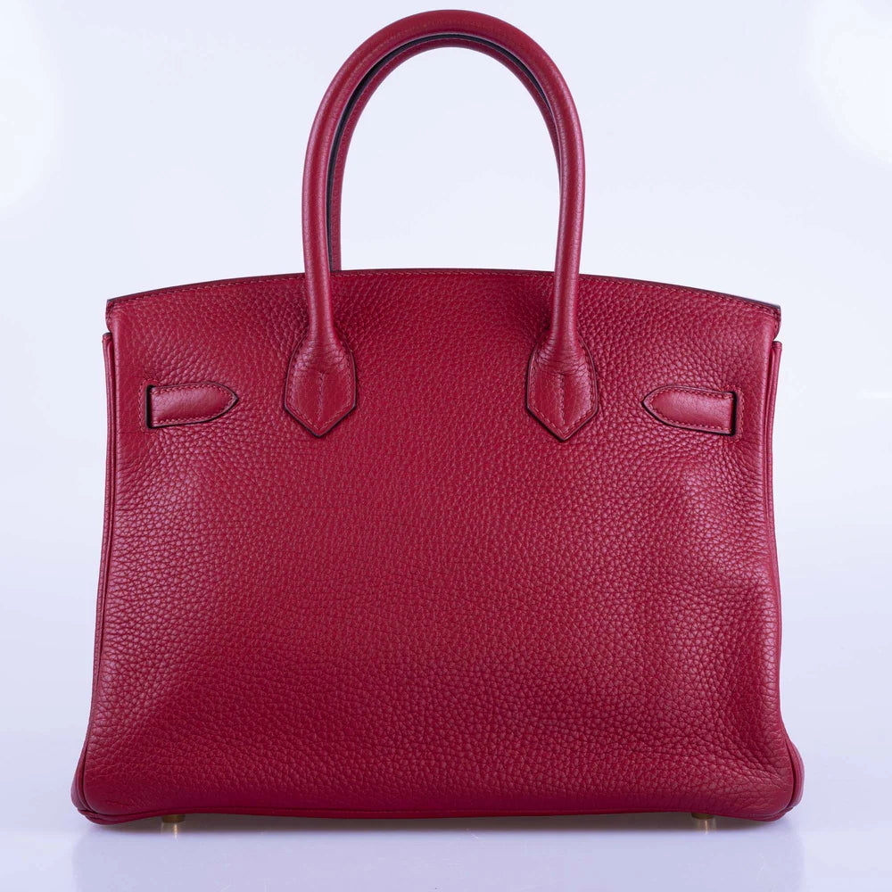 HERMÈS BIRKIN 30 ROUGE GRENAT TOGO GOLD HARDWARE