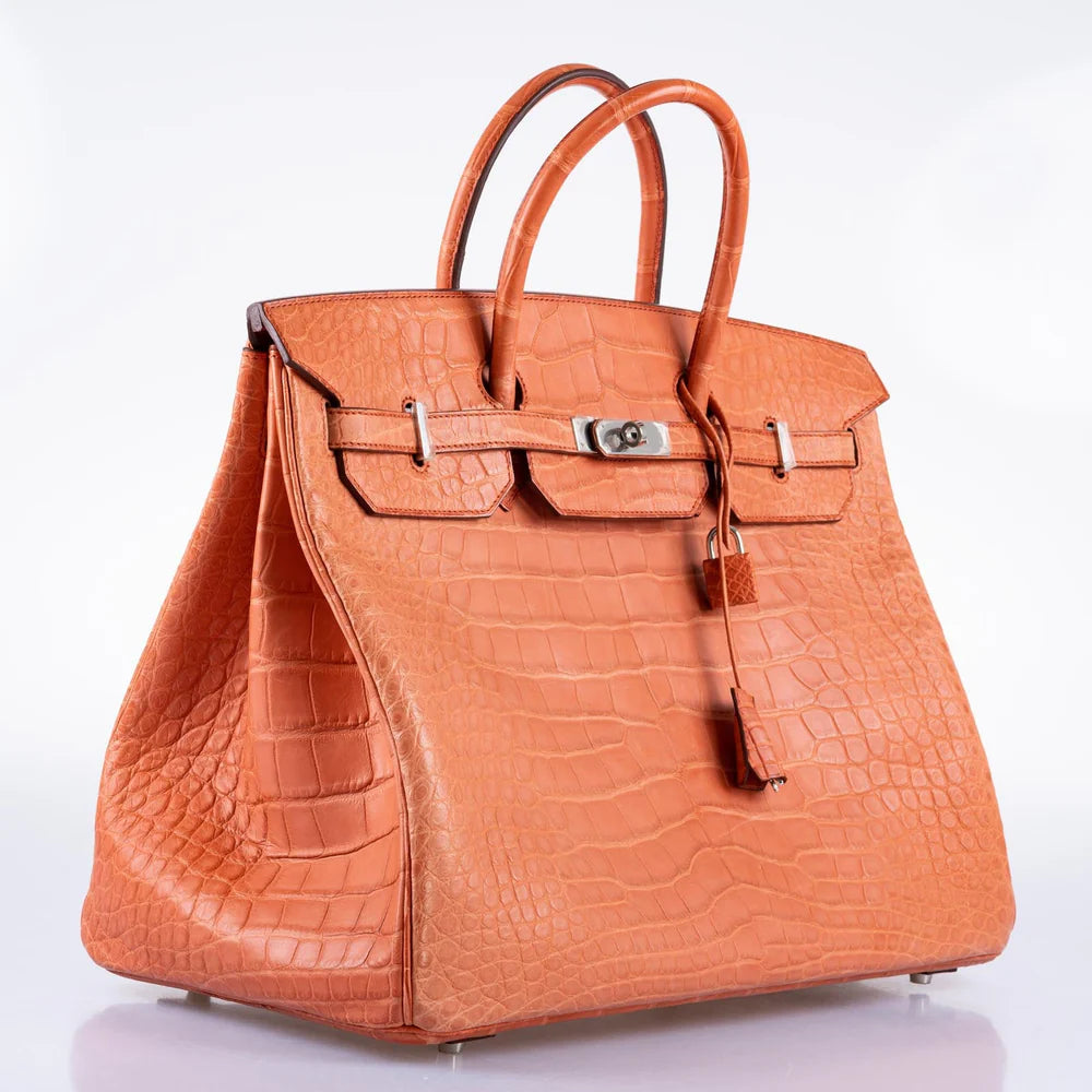 HERMÈS BIRKIN 40 SANGUINE MATTE ALLIGATOR PALLADIUM HARDWARE