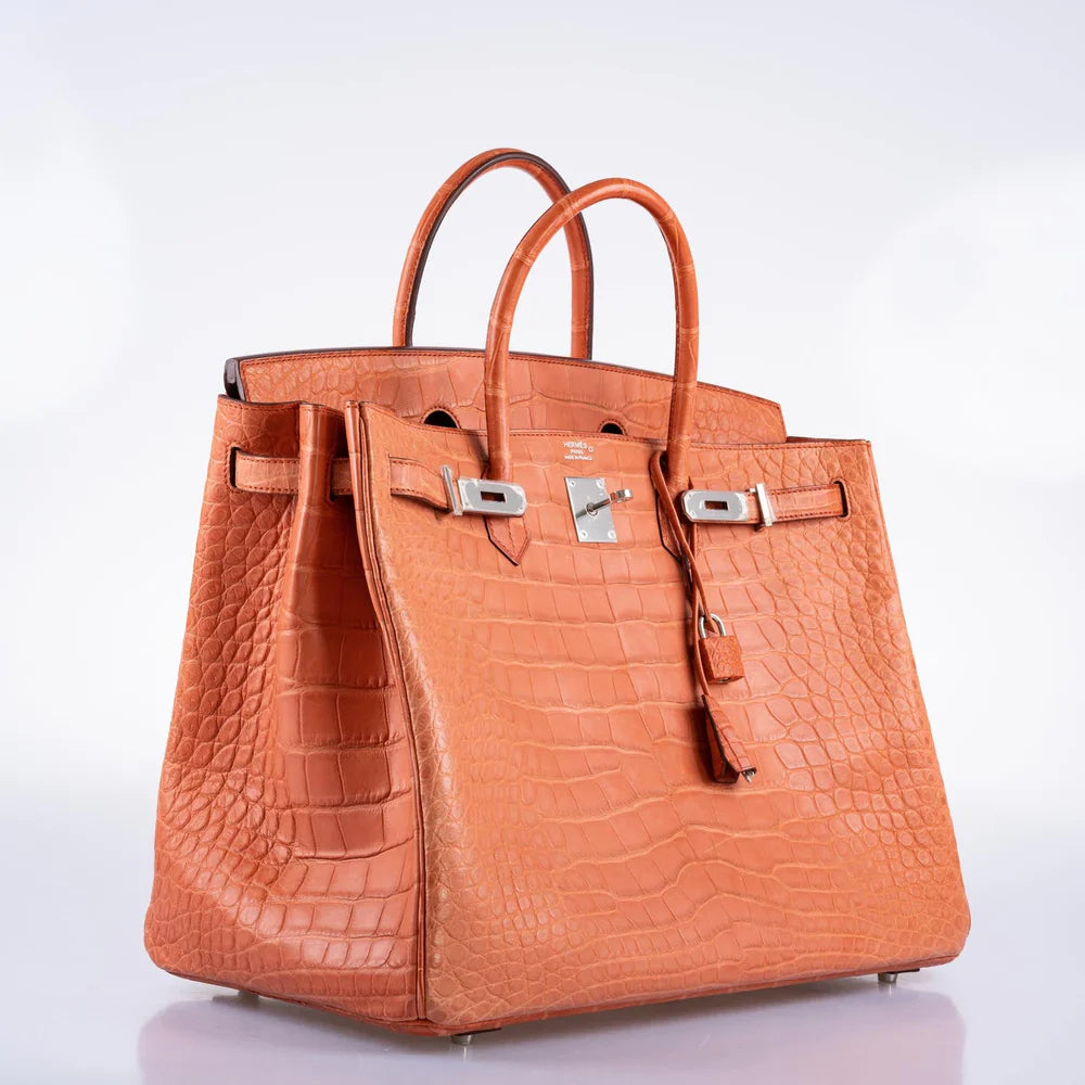 HERMÈS BIRKIN 40 SANGUINE MATTE ALLIGATOR PALLADIUM HARDWARE