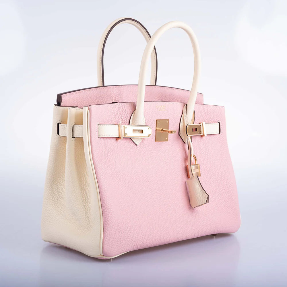 HERMÈS HSS BIRKIN 30 ROSE SAKURA AND CRAIE CLEMENCE WITH ROSE GOLD HARDWARE