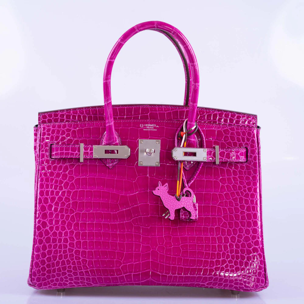 HERMÈS HSS BIRKIN 30 ROSE SCHEHERAZADE POROSUS CROCODILE & CASSIS INTERIOR WITH PALLADIUM HARDWARE