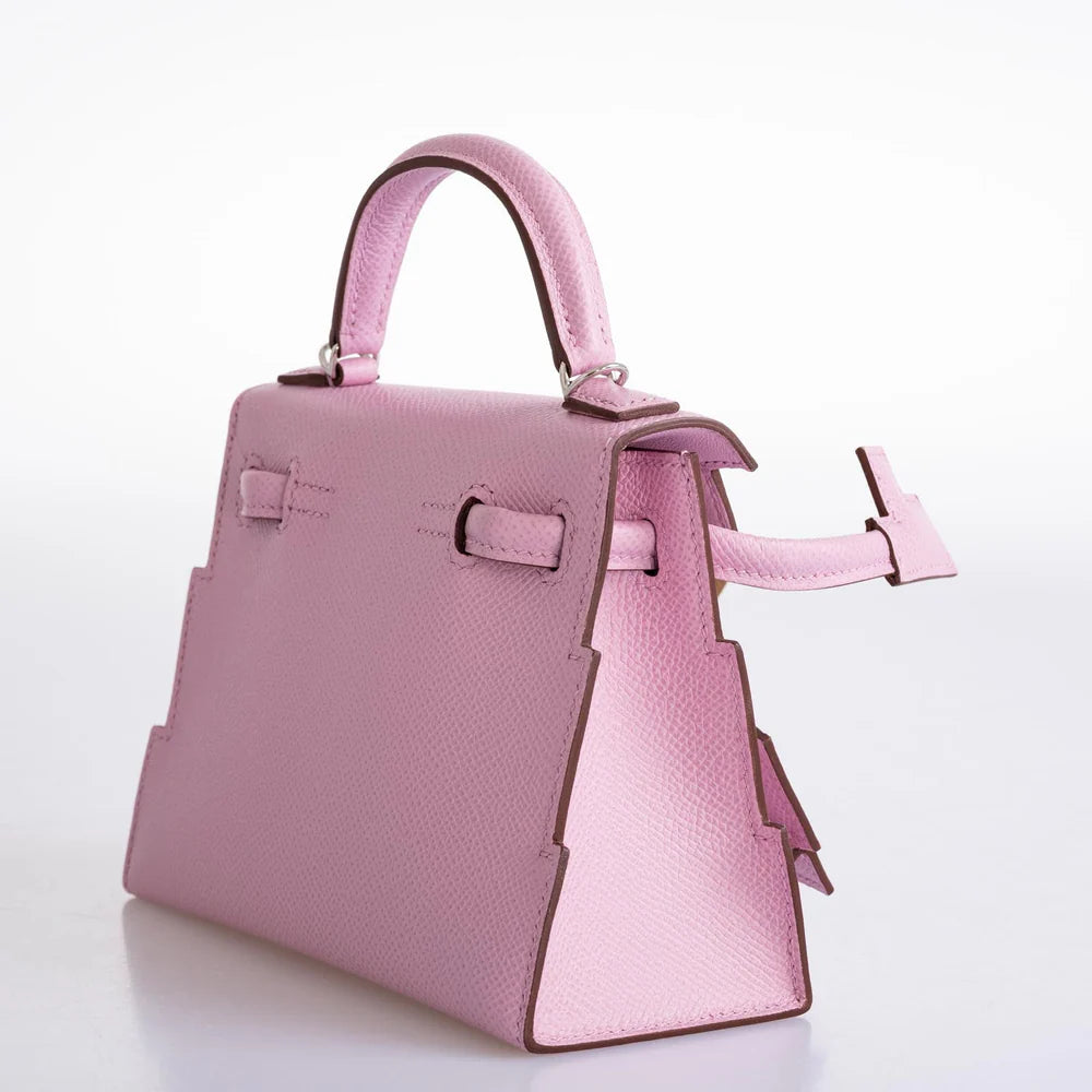 HERMÈS PICTO KELLY DOLL QUELLE IDOLE MAUVE SYLVESTRE, LIME, NATA AND CHAI EPSOM PALLADIUM HARDWARE