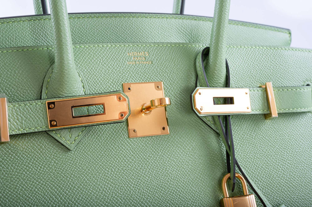 HERMES SELLIER BIRKIN 30 VERT CRIQUET EPSOM GOLD HARDWARE