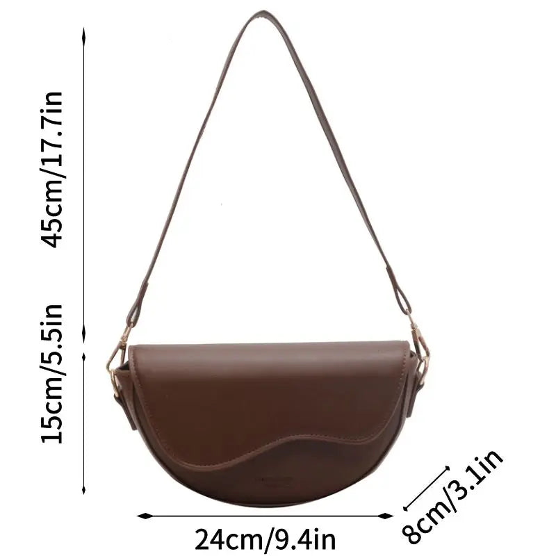 Leather Saddle Armpit Bag