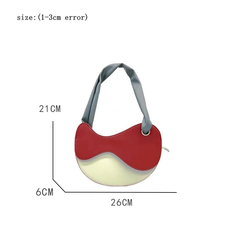 Contrasting Wave Saddle Bag