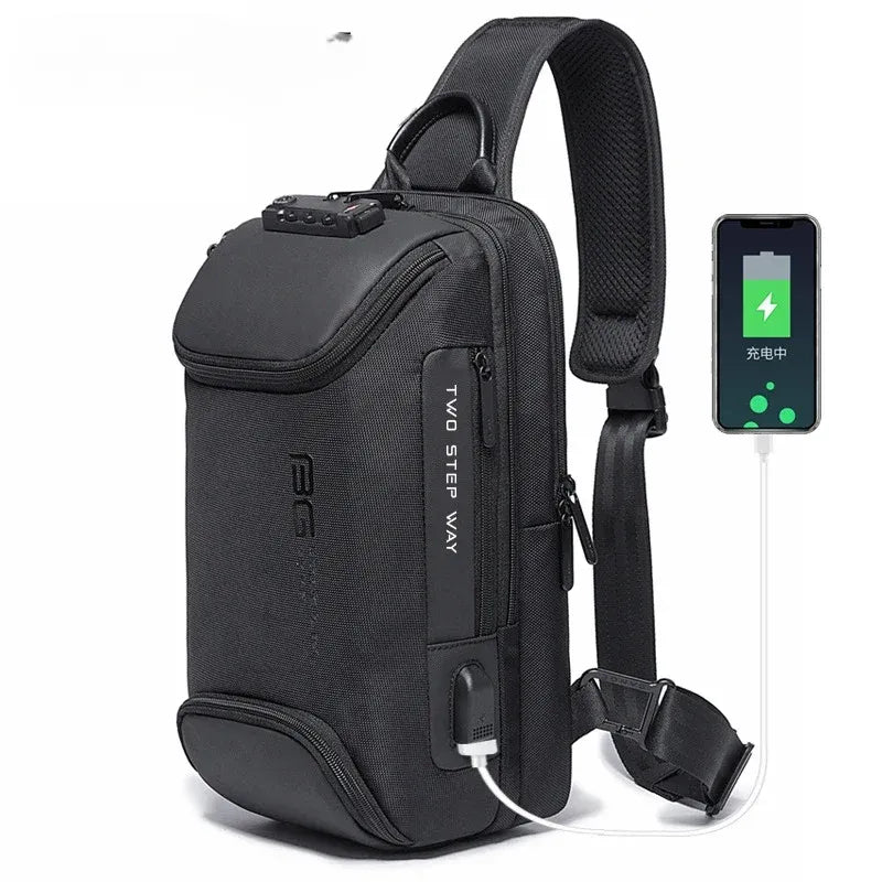 Multi functional  USB Charging Chest Bag Pack