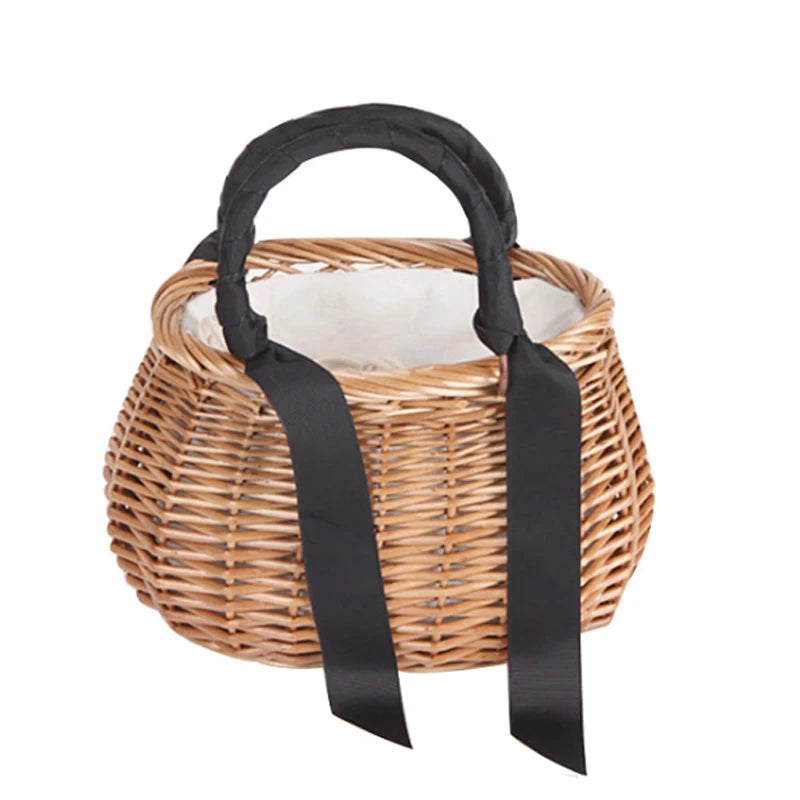 Straw Bag Basket  Woven