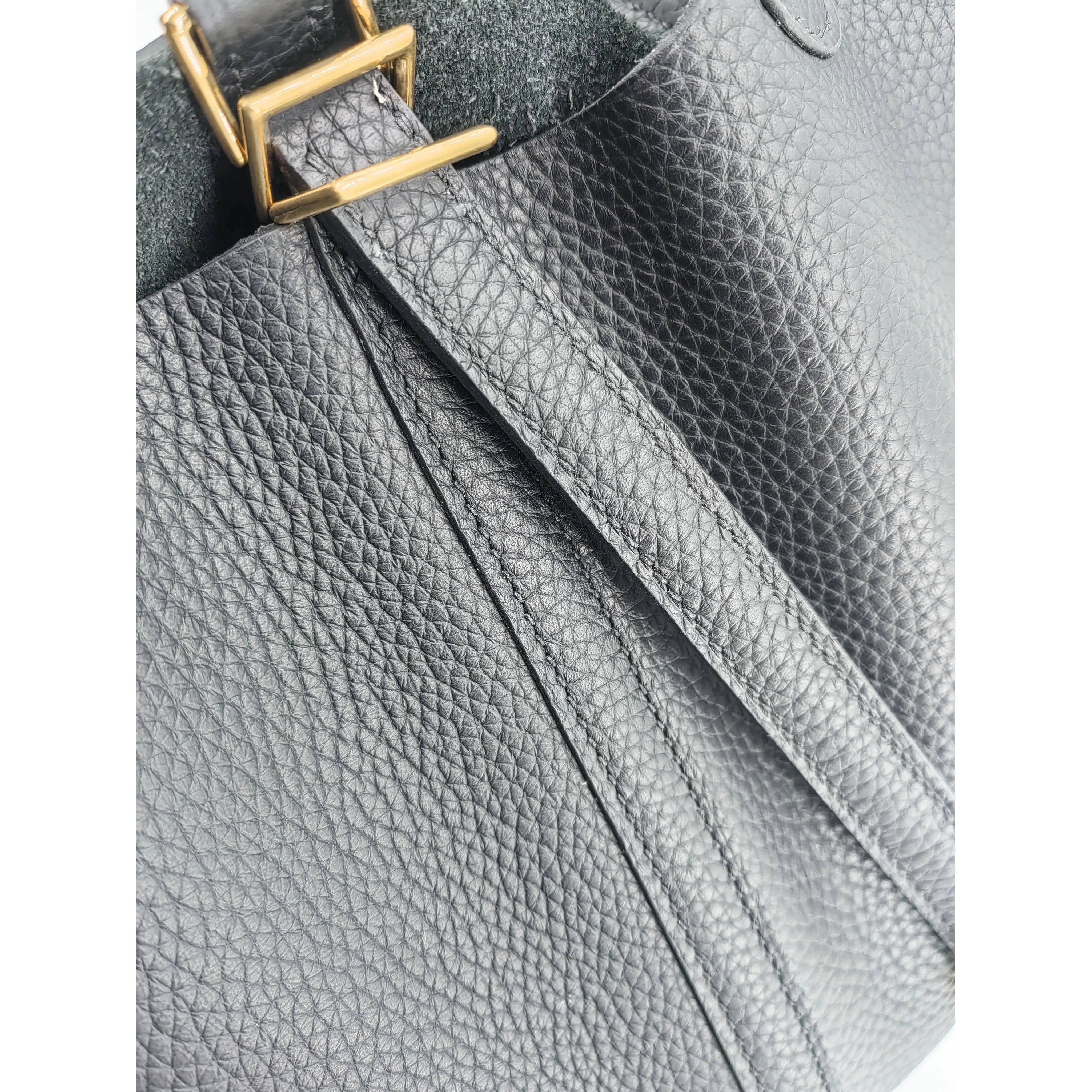 Close-up of Exquisite Stitching on Handmade Leather Handbag