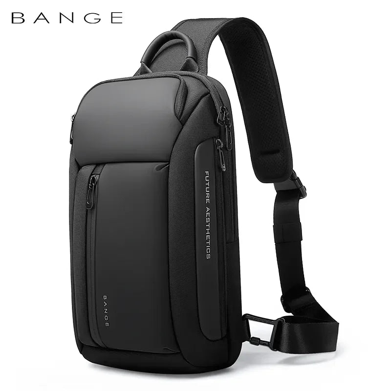 BANGE Brand Design Oxford Trendy Waterproof Materials Men Chest Bag with Large Capacity Fashion Multi-Pockets Slim bag for male