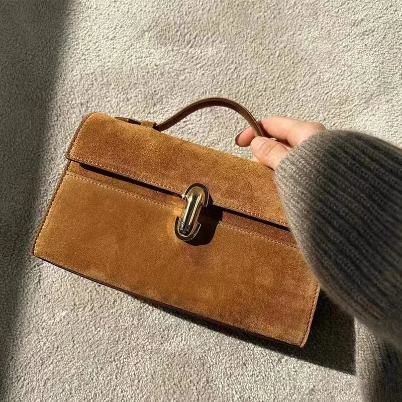 Leather Top Handle Satchel Purse