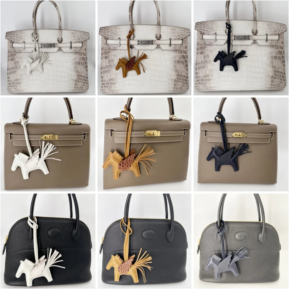 Premium Lambskin and Crocodile Leather Bag Accessory in different stylish colors