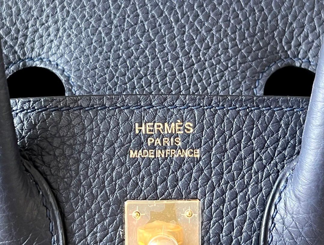 Hermes Birkin 2Z Midnight Blue/Gold Buckle