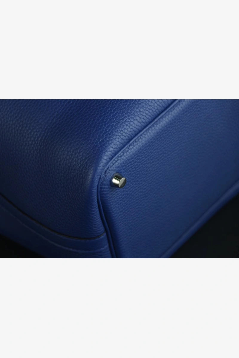 Hermes Picotin Lock bag Blue Clemence leather