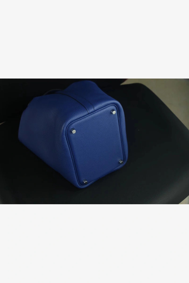 Hermes Picotin Lock bag Blue Clemence leather