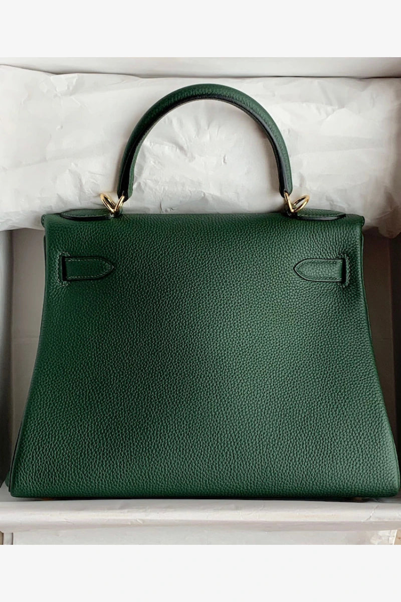 Hermes Kelly Togo 2Q Vert Anglais