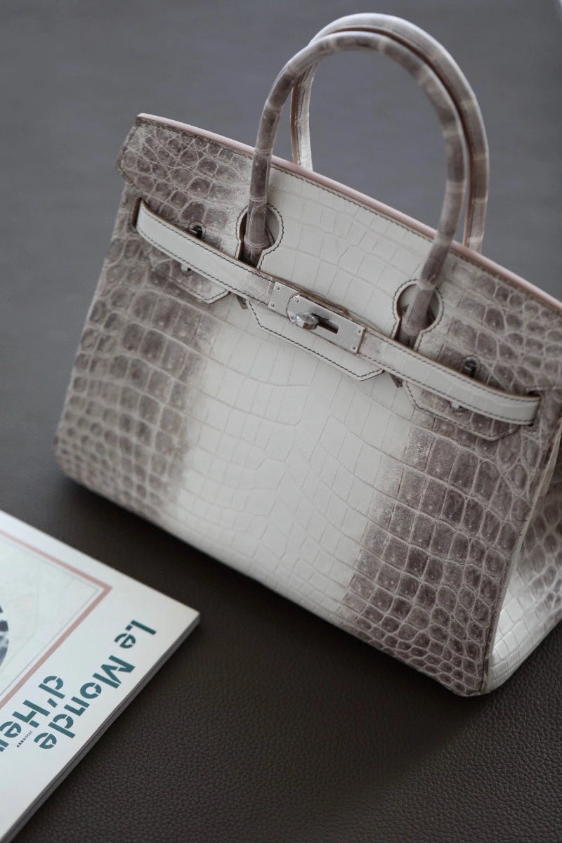 Hermes Birkin Himalayan Alligator Natural Leather