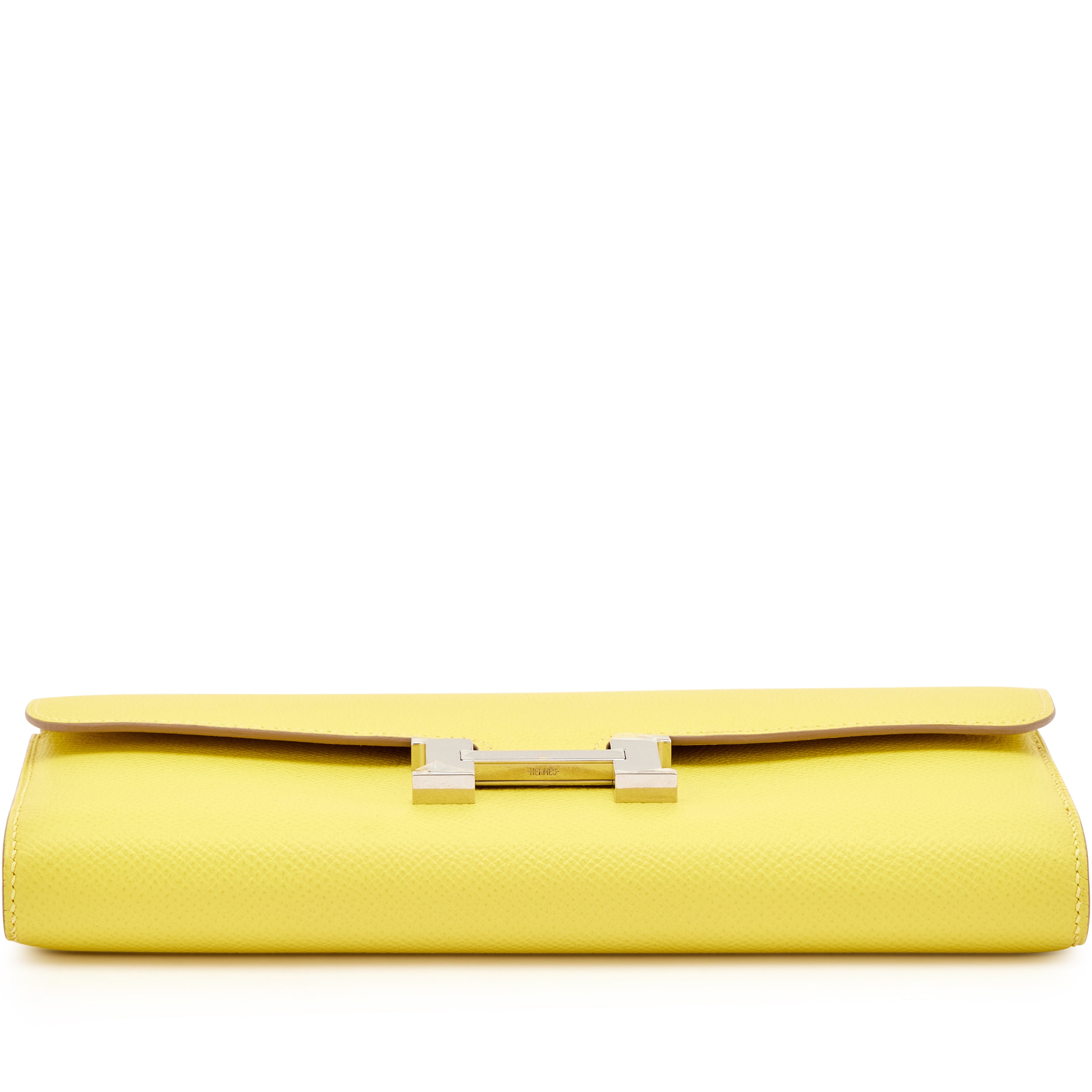 Lime Epsom Long Constance Wallet Palladium Hardware.